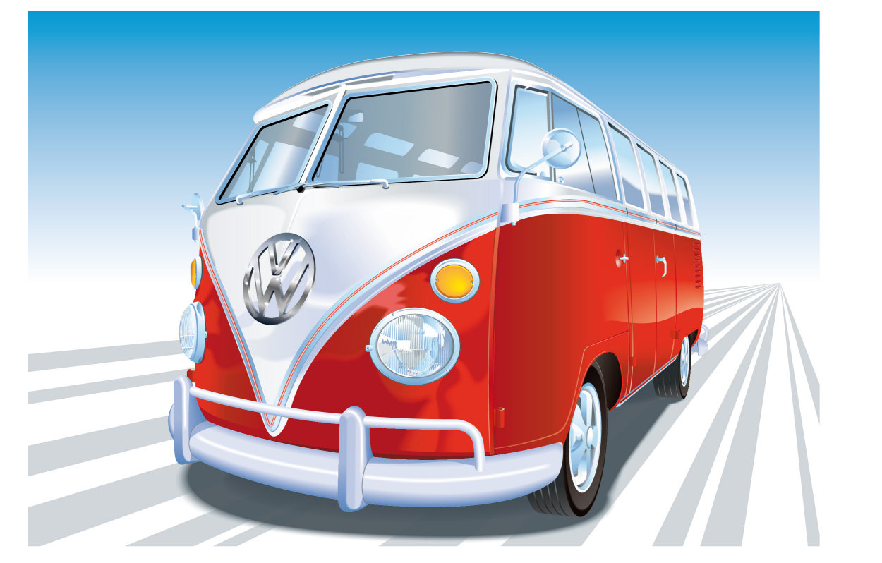 Volkswagen Kombi Microbus Transporter Vintage Classic 1957