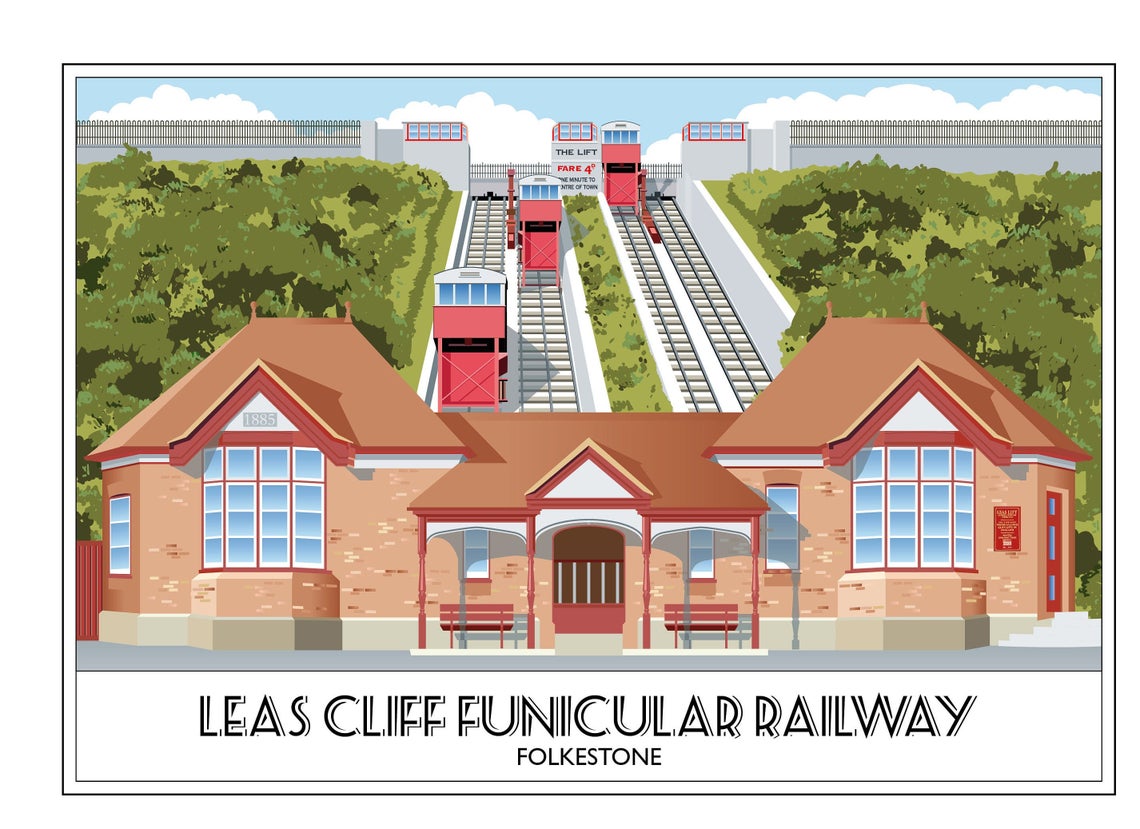 Leas Cliff Funicular, Folkestone, Water Lift, Kent